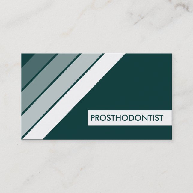 Cartão De Visita retro PROSTHODONTIST (Frente)