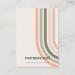 Cartão De Visita Retro Rainbow Desert Chic Vazio Jewelry Display