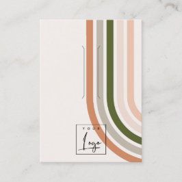 Cartão De Visita Retro Rainbow Desert Logo Logotipo Hairclip Displa