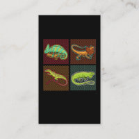 Retro Répteis Lizard Chameleon Iguana