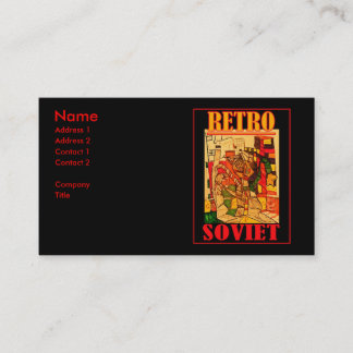 CARTÃO DE VISITA RETRO SOVIÉTICO