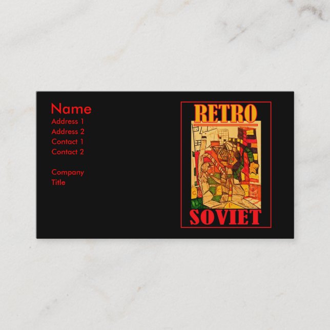 CARTÃO DE VISITA RETRO SOVIÉTICO (Frente)