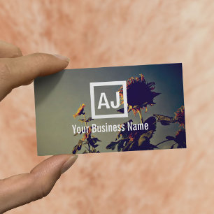 Cartão De Visita Retro Sunflowers in the Morning Photography