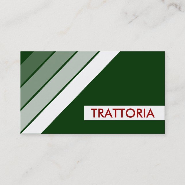 Cartão De Visita retro TRATTORIA (Frente)