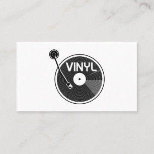 Cartão De Visita Retro Vinil Record Turntable