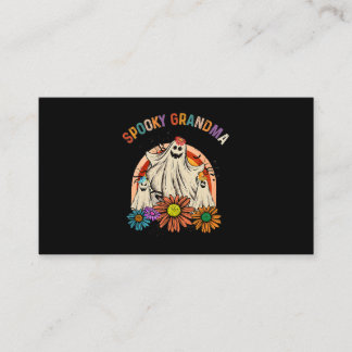 Cartão De Visita Retro Vintage Spooky Vovó Cute Baby Ghost Groov