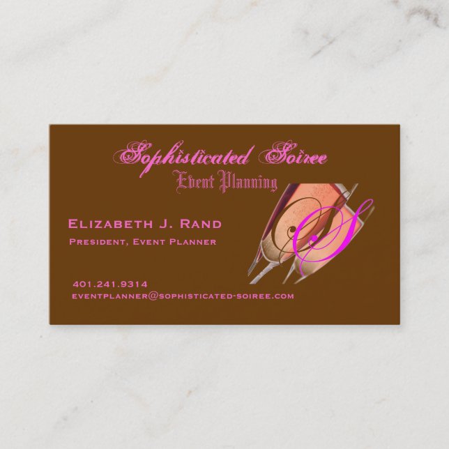 Cartão De Visita Reunião sofisticada (Frente)