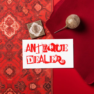 Cartão De Visita Revendedor Antiquado legal Grunge