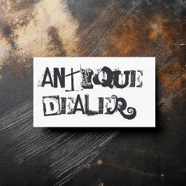 Cartão De Visita Revendedor de Antiguidades Grunge Legal