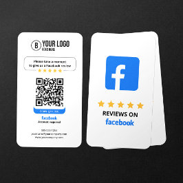 Cartão De Visita Revisão de Negócios Link Avaliações no Facebook Có