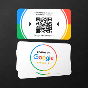 Cartão De Visita Revisão de Negócios Link Google Avaliações 5 Estre