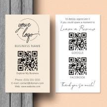 Revisão Minimalista com QR Code Chic Creamy