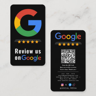 Cartão De Visita Revisar Código QR de Revisão do Google Classificaç