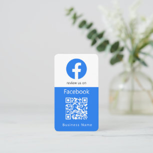 Cartão De Visita Revisões do Facebook   Business Review Código QR d