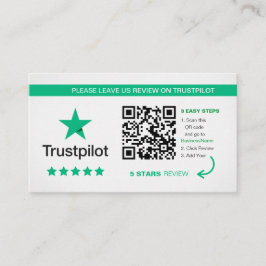 Cartão De Visita Revisões do TrustPilot | Código de QR comercial Ob
