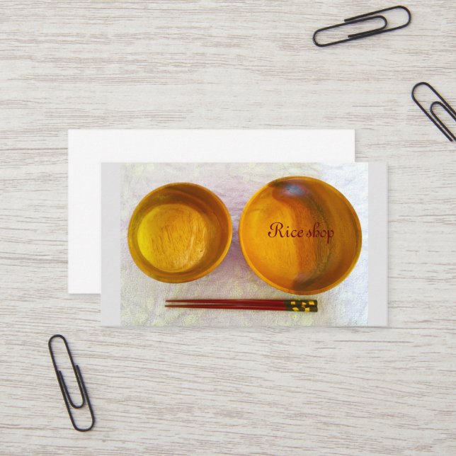 Cartão De Visita Rice shop 自然体 (Frente/Verso In Situ)