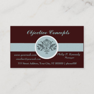 Cartão De Visita Rico Damask Regalia Classic Professional Branding