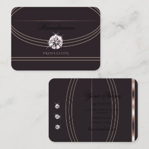 Cartão De Visita Rinestonas de Shimmery Dourado, Rosa Roxo-Escuro n