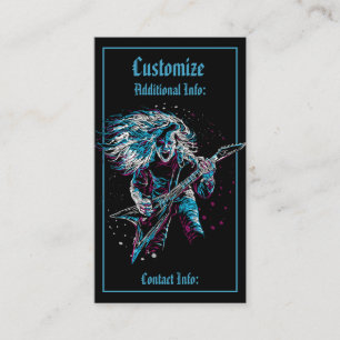 Cartão De Visita Rocha no metal pesado 2