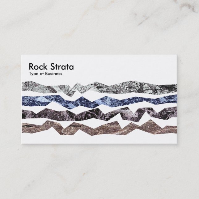 Cartão De Visita Rock Strata - Branco (Frente)