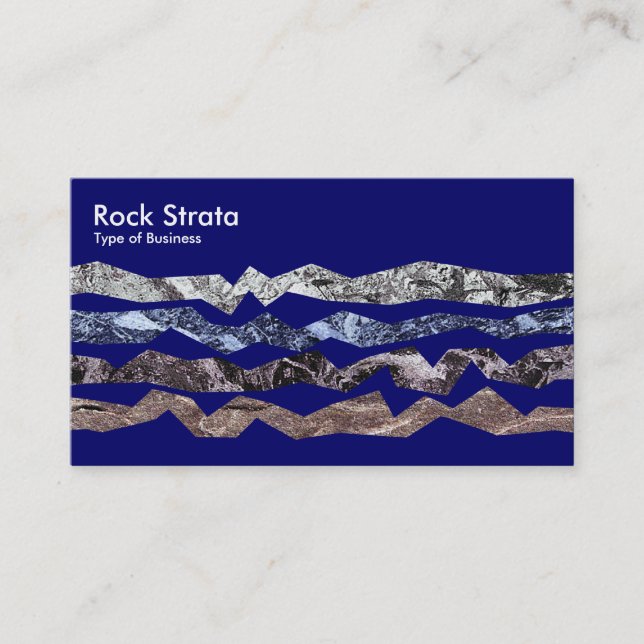 Cartão De Visita Rock Strata - Marinho profundo (Frente)