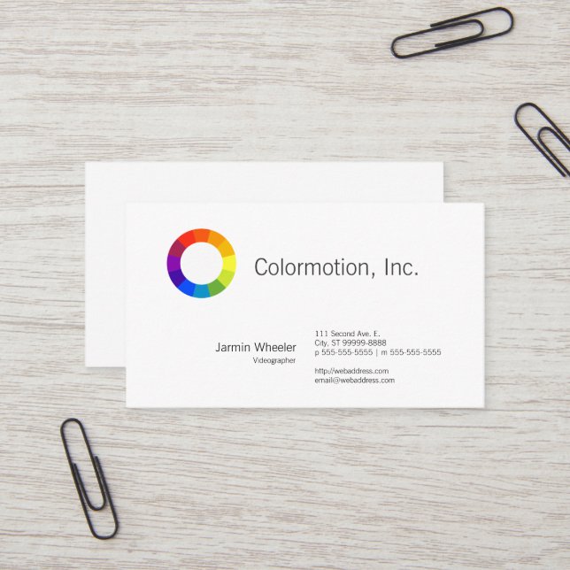 Cartão De Visita Roda colorida (Frente/Verso In Situ)
