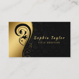 Cartão De Visita Roda Preta E Damasco