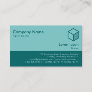 Cartão De Visita Rodapé a cores - Verde azul claro e verde do mouse