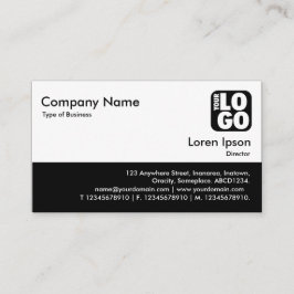 Cartão De Visita Rodapé Colorido - Preto