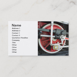 Cartão De Visita Rodas de locomotivas a vapor