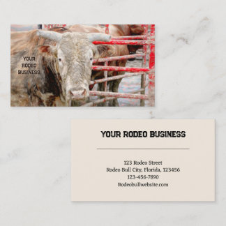Cartão De Visita Rodeo Bull País Russo Ocidental