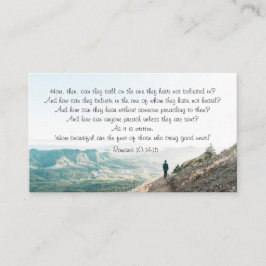 Cartão De Visita Romanos 10:14-15 Como devem então chamá-lo?