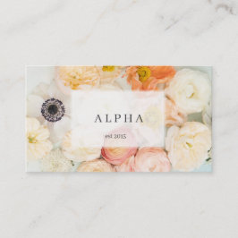 Cartão De Visita Rosa anêmono ranúculo, novo e moderno