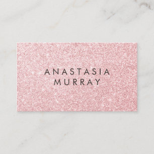 Cartão De Visita Rosa Brilho Girly & Glam Rosa Dourado