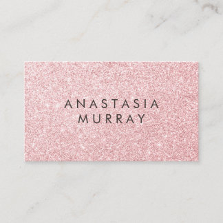 Cartão De Visita Rosa Brilho Girly & Glam Rosa Dourado