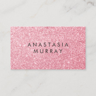 Cartão De Visita Rosa Brilho Girly & Glam Rosa Dourado