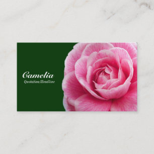 Cartão De Visita Rosa Camelia II - Verde Escuro 003300