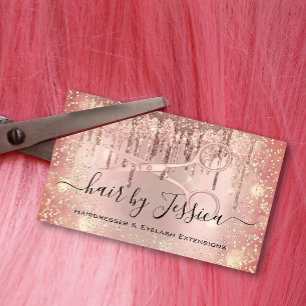 Cartão De Visita Rosa Confetti