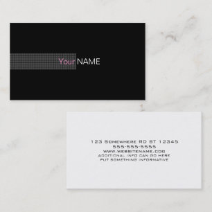 Cartão De Visita Rosa Contemporâneo