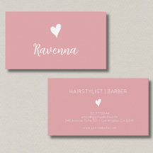 Rosa Cor-de-Rosa Minimalista e Coração Branco Nome