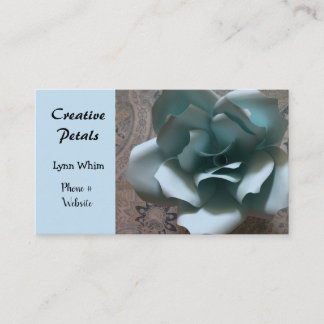 Cartão De Visita Rosa Criada Azul Designer