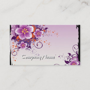 Cartão De Visita Rosa da Prairie da Flor Roxa
