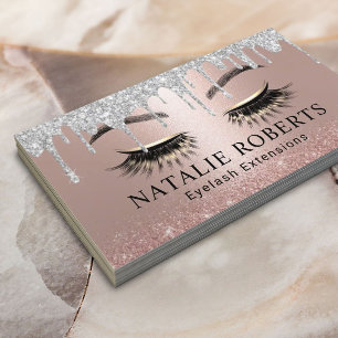 Cartão De Visita Rosa de Artista de Maquiagem de Eyelash Unidades D
