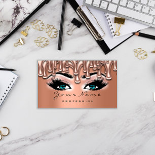 Cartão De Visita Rosa de ativação do Unhas Lash Makeup Drives de 