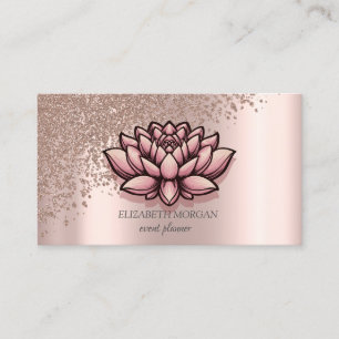 Cartão De Visita Rosa de Na moda moderno - Dourado Diamantes Lotus