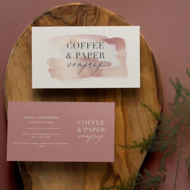 Cartão de visita rosa de ouro, cinza-rosa (Criador carregado)