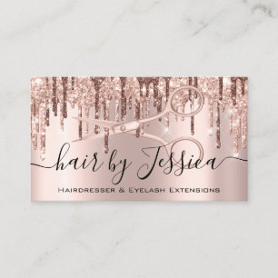 Cartão De Visita Rosa de tesoura de cabelos, de hairdresser, unidad