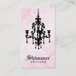 Cartão De Visita rosa do candelabro 311-Shimmer
