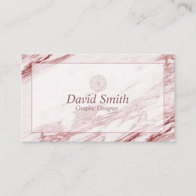 Cartão De Visita Rosa do Designer de Gráfico de Código QR Personali (Frente)