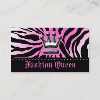 Cartão De Visita ROSA do IMPRESSÃO HOTT da ZEBRA de 311-CROWN |